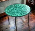 Malachite Stone Round Coffee Center Table Top / Sofa Side Table Top Home Decor