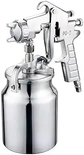 AIMALL PQ-2 Pneumatic Paint Spray Gun with Lower Pot, Adjustable Aluminium Air Sprayer for Car and Home Use, Ergonomic Grip and Nozzle Control for Precise Coating Jobs