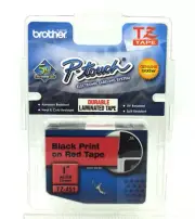 Brother P-Touch TZ-451 1" Black Print on RED Tape TZ-Tape NOS x