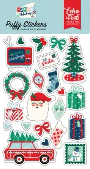 Echo Park Puffy Stickers-Happy Holidays PH327066