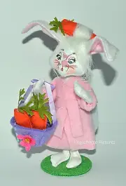 Annalee 8" EASTER MORNING BUNNY 2014 Poseable Decor FIGURE Mother Rabbit Gift NW