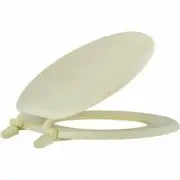 PROPLUS 2479736 Round Wood Toilet Seat with Closed Front, Yellow