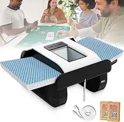 Automatic Card Shuffler Machine, Portable Electric Shuffling Machine with Transparent Window, One-Press Auto and Manual Mode, 2000mAh Battery, Low-Noise Shuffling Machine for Casino Games