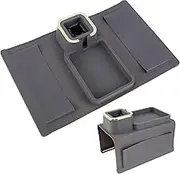 Couch Cup Holder Tray Non-Slip Sofa Armrest Tray Silicone Sofa Cup Holder Multifunctional Couch Armrest Tray Grey Couch Caddy with Cup Holder for Cups Glasses Remote Control Phone