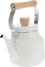 CATIEBYE Enamel Heating Kettle Capacity Teapot for Home Use Comfortable Handle for Making Tea Coffee Safe and Stylish Enamel Design