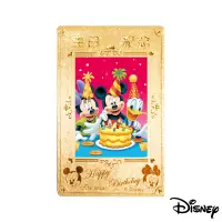 在飛比找Yahoo奇摩購物中心優惠-迪士尼金飾 Disney迪士尼黃金生日紀念相片 0.3錢