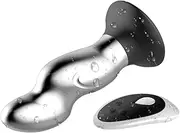 Metal Anal Plug Anal Vibrator with 12 Vibration Modes and Remote Control Anal Toys Butt Plug Dildo Prostate Sex Toys for Men Women