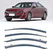 4Pcs Car Wind Deflectors for Peugeot 508L Mk2-R83 2019 2020 2021 2022 2023, Side Window Ventilated Visors Rain Deflector