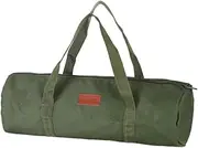 KiBcsLic Tent Peg Bag, Heavy Duty Tent Pole Peg Bag Organizer for Gardening, Outdoor, Hiking, Picnic, Backpacking, Green