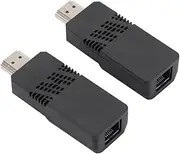 60m HDTV Extender Cord Over Single Cat5e/Cat6 Cable for Long Distanced Video Transmission with 1080P Black
