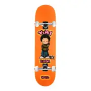 April Skateboard Assembly Kai Kishi Chibi Orange 8.25" x 31.92" Complete