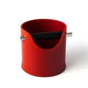 Red Coffee Knock Bin Espresso Grinds Tamper Waste Box
