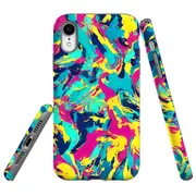 For iPhone XR Tough Protective Cover, Abstract Strokes