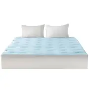 LINENOVA Cooling & Warm Reversible Mattress Topper Protector - Queen