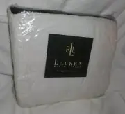 Ralph Lauren Bromley White Enbroidered Lace Queen Flat Sheet 200 Thread Count