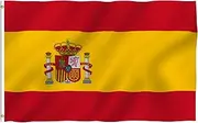 ANLEY Fly Breeze 3x5 Foot Spain Flag - Vivid Color and UV Fade Resistant - Canvas Header and Double Stitched - Spainish National Flags Polyester with Brass Grommets 3 X 5 Ft