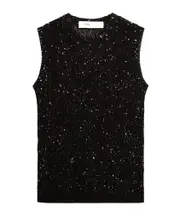 Golden Goose Deluxe Brand Sequined Mesh Knitted Tank Top S,XL,XS,L,M black