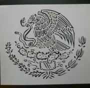 Stencils N Stuff Mexican Eagle Flag Stencil Template Paint Airbrush 11.5" x 10"