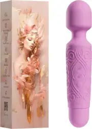 Rechargeable Cordless Wand Massager with Memory Waterproof 20 Vibration Patterns