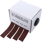 Healvian 1pc Boxed Cloth Rolls for Woodturners Polishing Sandpaper for Metal Glass Multi-abrasive Soft Sanding Paper for Fine Grinding and Finishing Projects White