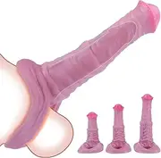 Adult Male Thickening Enlargement Horse Penis Sleeve,Male Dildo Sleeve Silicone Penis Sleeve with Cock Ring, Realistic Penis Enlarger Sleeve Men Penis Cover, Soft Penis Enlargement Sleeve Men Adult Sex Toys (L)