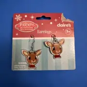 Claire’s Rudolph The Red Nosed Reindeer Dangle Earrings