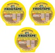 3x FrogTape Delicate Surface Painters Masking Tape Pack Set - Yellow -24mm x 41m