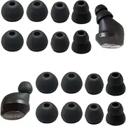 Luckvan Silicone Ear Tips for B&O Beoplay EQ/Beoplay E8 Tips Replacement Ear Earbuds Tips for B&O Beoplay EQ/ E8 3.0 Earbuds 6 Pairs L/M/S Double Flange Rubber Black