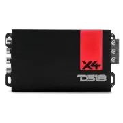 X4 Amplifier 4-Channel Ultra Compact Class D 4 X 70 Watts RMS @ 4-Ohm, Stereo Fu