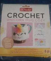 Unicorn Mug Cozy Crochet 6 Piece Starter Kit Learn to Crochet New Unopened
