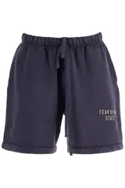 [FEAR OF GOD ESSENTIALS] FEAR OF GOD ESSENTIALS high-waisted navy blue cotton sports shorts L Blue