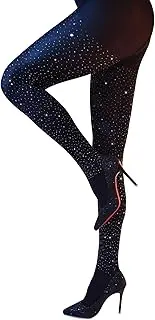 CharnmRose Women's Sparkly Tights for Women Soft High Waist Stockings Pantyhose