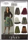 Vogue Pattern V8295 Ladies Petite Skirt Size 14, 16, 18, 20