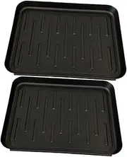 DONFAMDS 2Pcs Boot Tray Multi Purpose Indoor Outdoor Shoe Storage Mats for Pet Feeding and Drying Easy Clean Raised Edges for Entryway and Porch Use