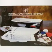 New International Silver Company Universal Card Box Poker Cards Dice Gin Bridge