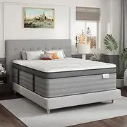 [Onlylucky] Full Size Mattress - 12 Inch Gel Memory Foam Mattress with Individual Pocket Spring for Pressure Relief & Motion Isolation, Premier Comfort Night Sleep, Firm Hybrid Full Mattress
