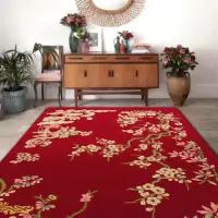 在飛比找momo購物網優惠-【山德力】高端精緻羊毛地毯-赤枝梅 200x300CM(地毯