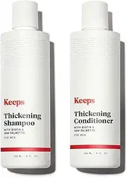 Keeps Hair Growth Shampoo and Conditioner Set - Treatment for Thinning Hair and Hair Loss - Mens Hair Products for Hair Loss, Thinning & Regrowth - Infused with Biotin, Caffeine, & Saw Palmetto