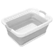 Boxsweden 45L Collapsible Laundry Basket Clothes Hamper/Storage Organiser Grey