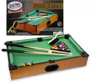 Matty's Toy Stop Deluxe Wooden Mini Table Top Pool (Billiards) Table with 15 ...