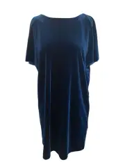 Size Small Womens Teal Velvet Mini Shift Dress NWT Witchy Fairy Felicity & Coco