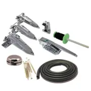 Fridge Coolroom Door Kit – Latch Hinges Rubber Seal Safety Bell Fixing Screws