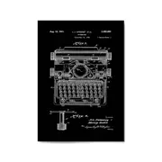 Vintage Typewriter Black Patent Wall Art #3