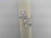 14k White Gold Diamond Baguette DIANA Ring 1 CTW