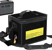 Battery Storage Bag - Alkaline Batteries Cover, Secure Battery Storage | Fireproof, Shockproof, and Waterproof Protection for Safe and Convenient Battery Management, Black, Refer to description