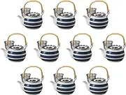 Set of 10, Goth Roll U Included No. 8 Earthen Bottle [6.3 x 4.7 inches (16 x 12 cm), 1350cc | Arita Yaki Pot, Setomonohonpo