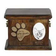 Devon Rex wooden urn for a cat Art-Dog