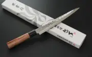 Japanese Kanetsune Seki Hammered Finish DSR-1K6 Sujihiki Slicer Knife 210mm