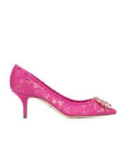 Dolce Gabbana Bellucci Lace Pumps 37.5,36,37,39,40,36.5 purple-red