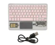 Wireless Bluetooth Keyboard Multifunctional Acrylic Keyboard for Windows, Android, iOS Pink